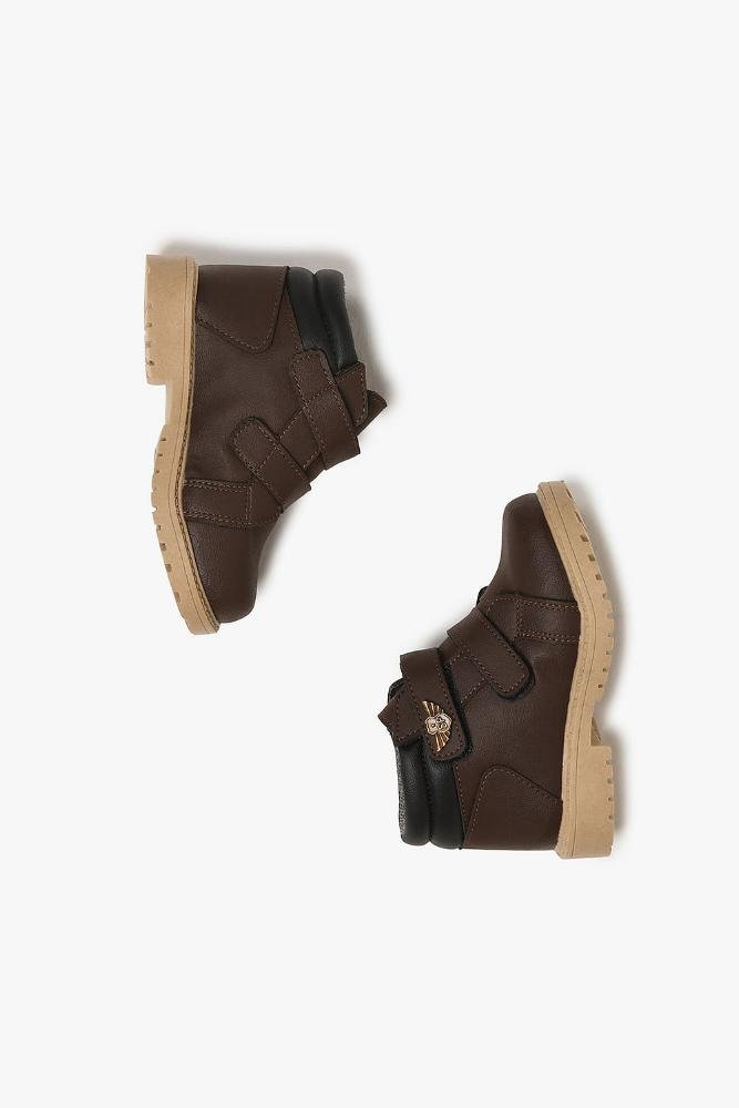 Bota Coturno Infantil Cano Curto Ortobaby Gael Café 3