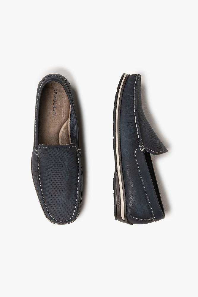 Mocassim Masculino Democrata Easy Ted Azul Marinho 3