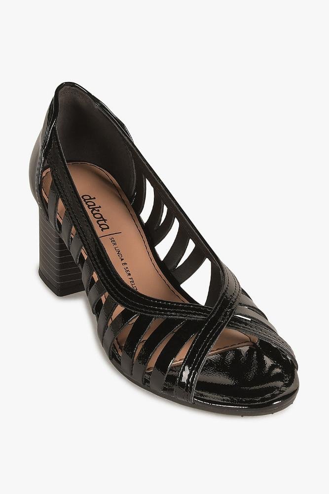 Sapato Feminino Peep Toe Dakota Clemence Preto 7