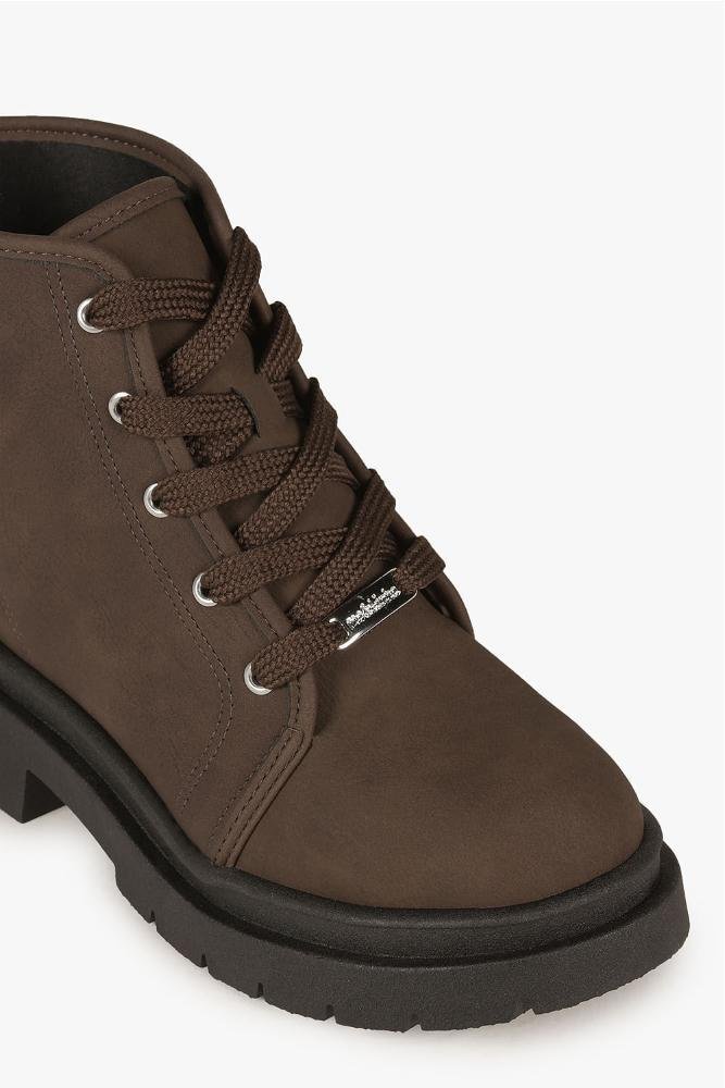 Bota Infantil Coturno Cano Curto Molekinha Jussara Café 2