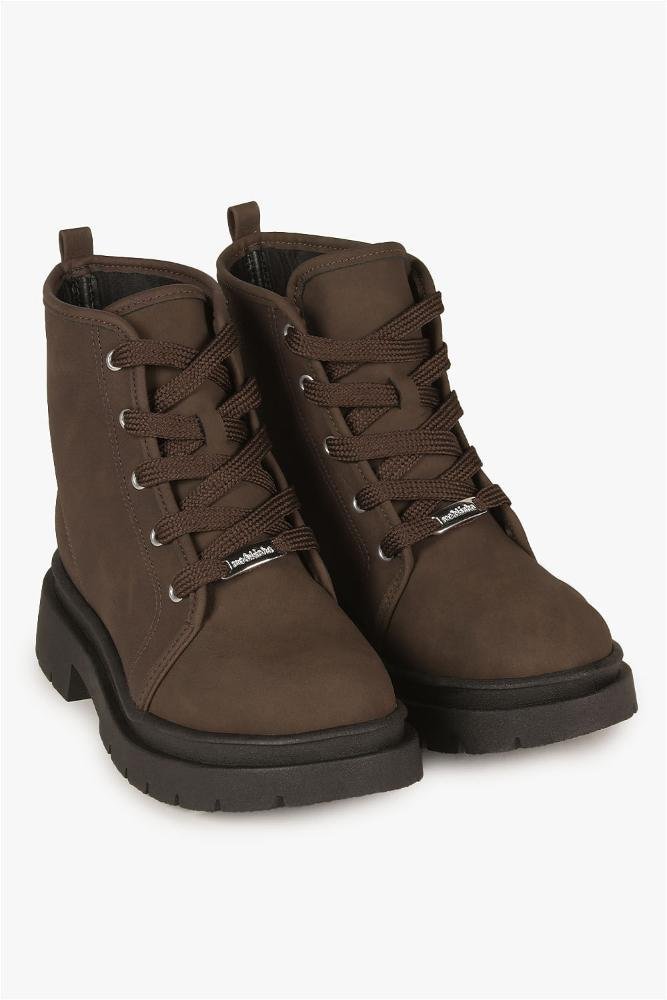 Bota Infantil Coturno Cano Curto Molekinha Jussara Café 4