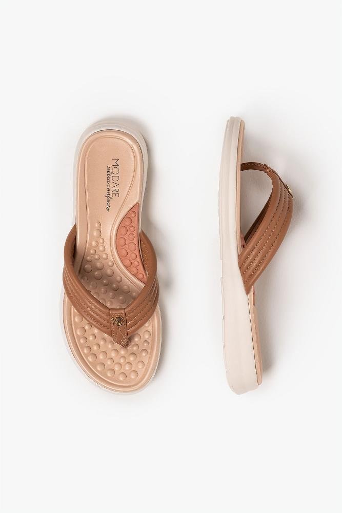 Conforto Feminino Salto Baixo Modare Kyara Caramelo 3