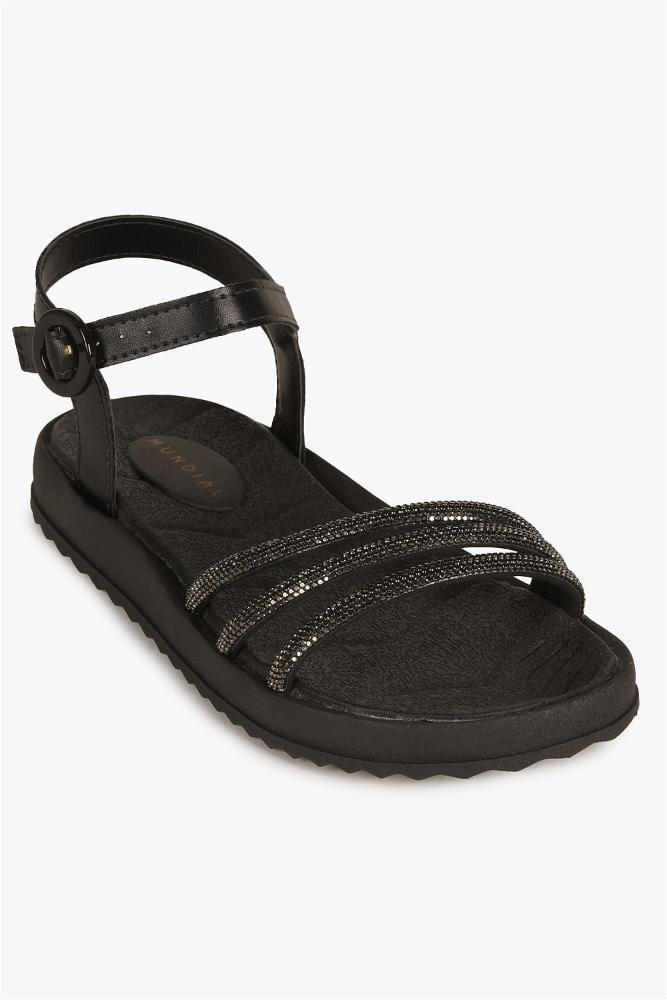 Sandália Infantil Menina Fashion Binha Preto 4