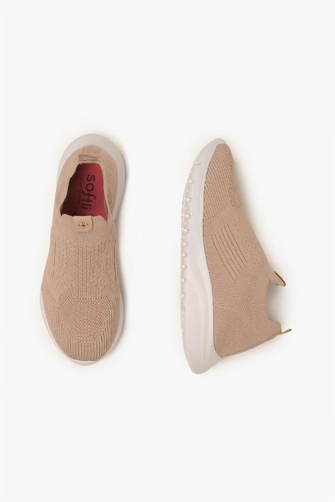 Tênis Feminino Slip On Sortli Jamila Bege 3