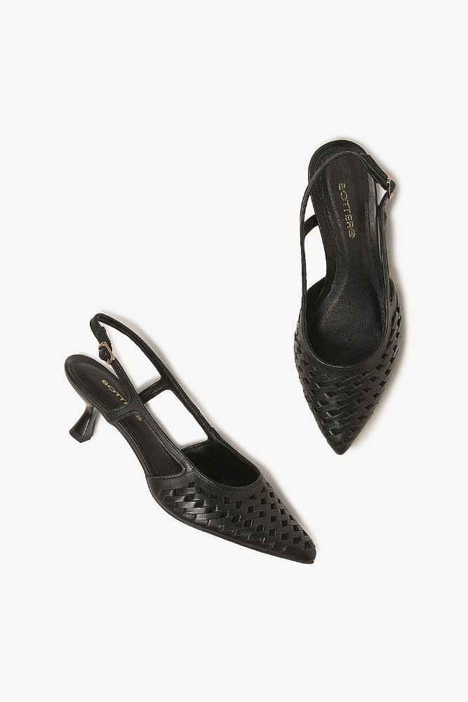 Scarpin Feminino Slingback Bottero Rosane Preto 3