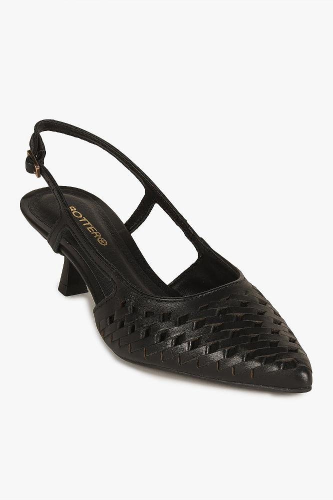 Scarpin Feminino Slingback Bottero Rosane Preto 4