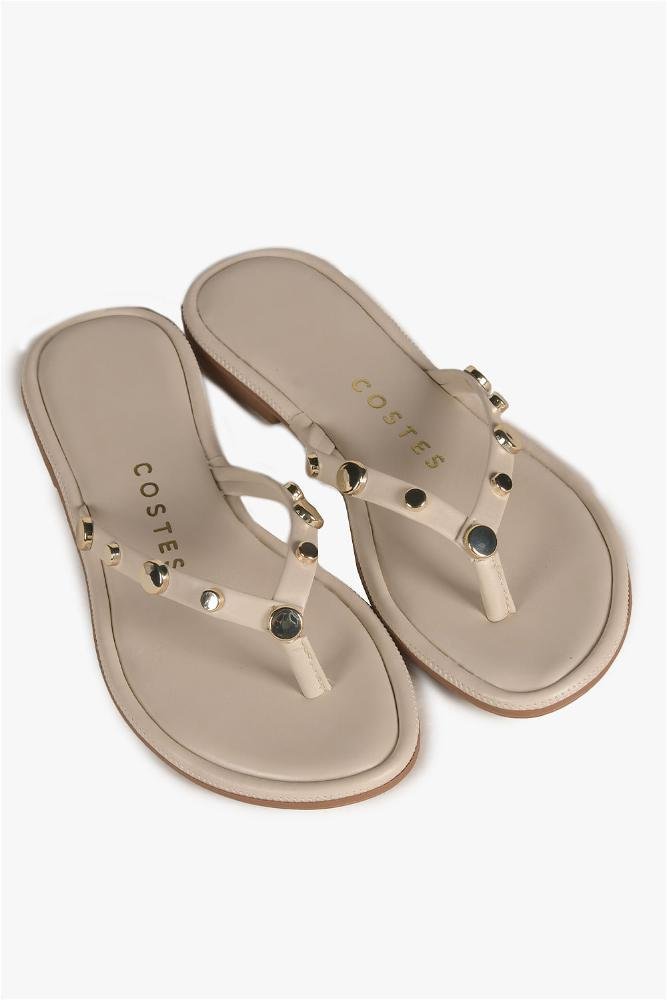 Rasteira Feminina Costes Juliane Off White 4