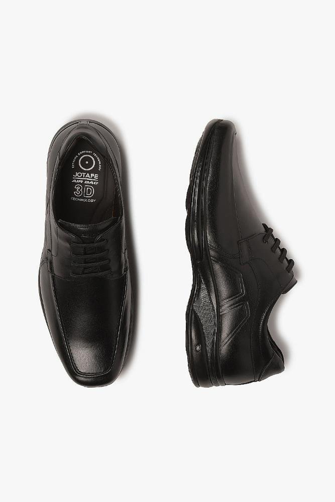 Sapato Social Masculino 3D Double Air Jota Pe Preto 4