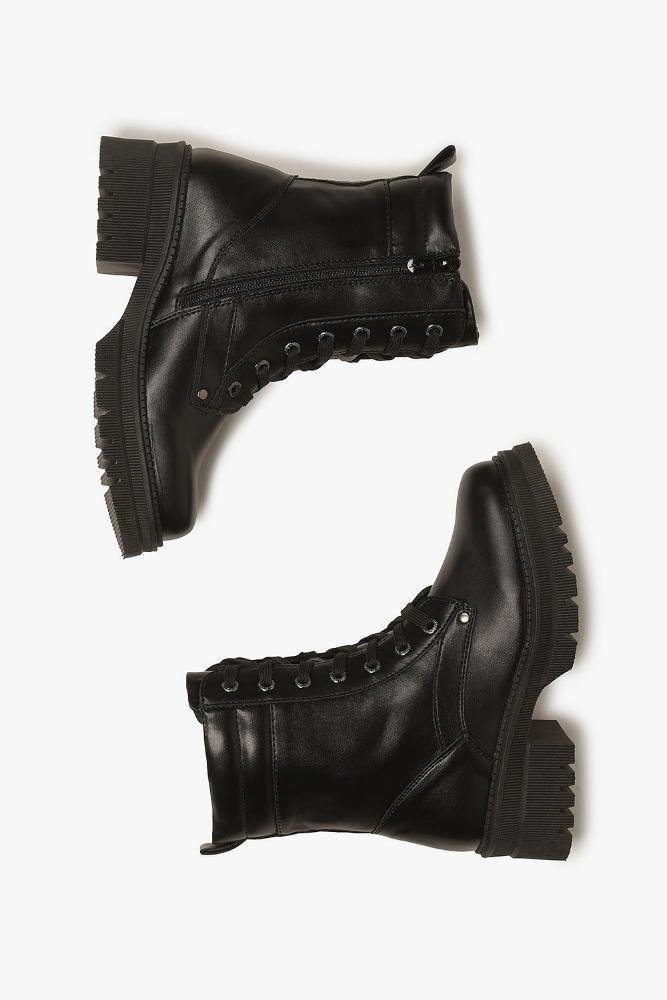 Bota Feminina Coturno Mooncity Abgail Preto 3