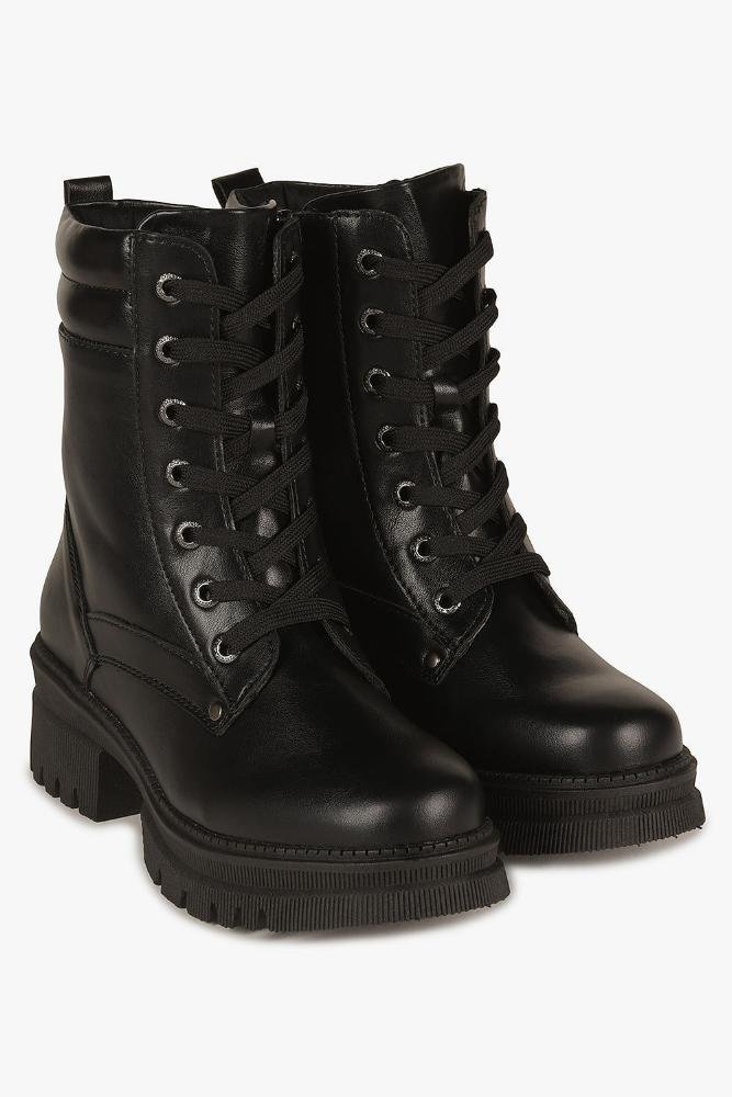 Bota Feminina Coturno Mooncity Abgail Preto 4