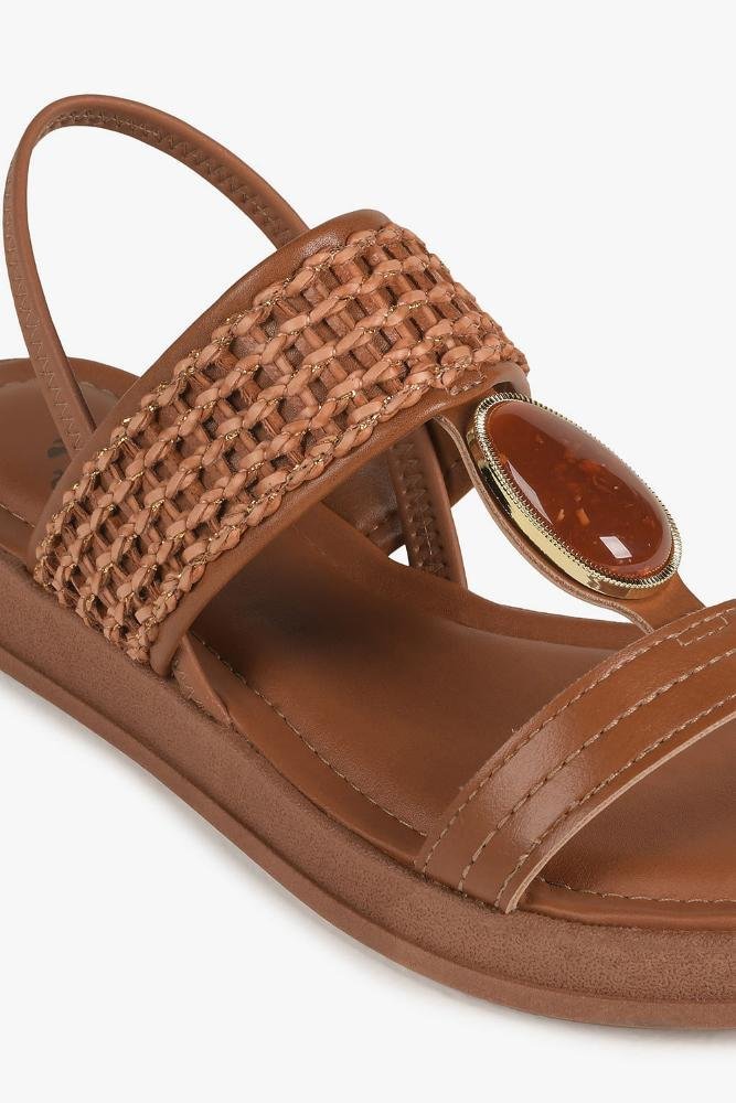 Sandália Feminina Flatform Dakota Mabel Caramelo 2