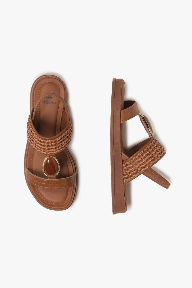 Sandália Feminina Flatform Dakota Mabel Caramelo 3