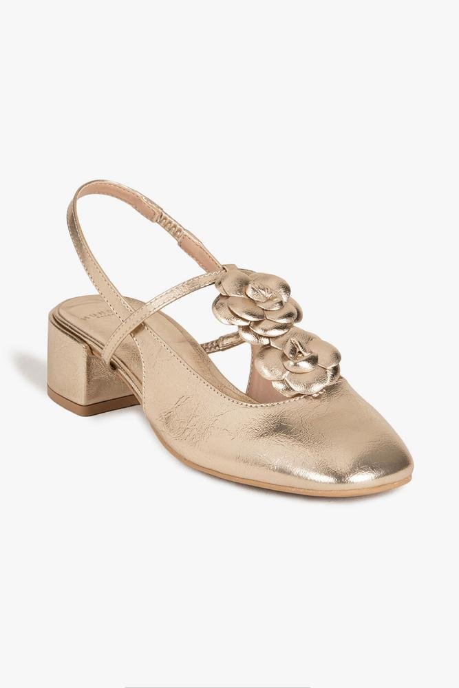 Sapato Feminino De Boneca Mundial Geize Dourado 4
