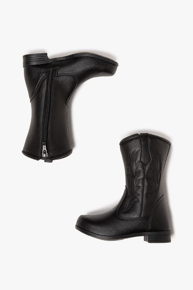 Bota Baby Infantil Texana Cano Média Bella Nina Tex Preto 3