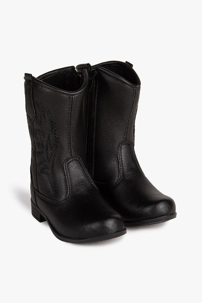 Bota Baby Infantil Texana Cano Média Bella Nina Tex Preto 4