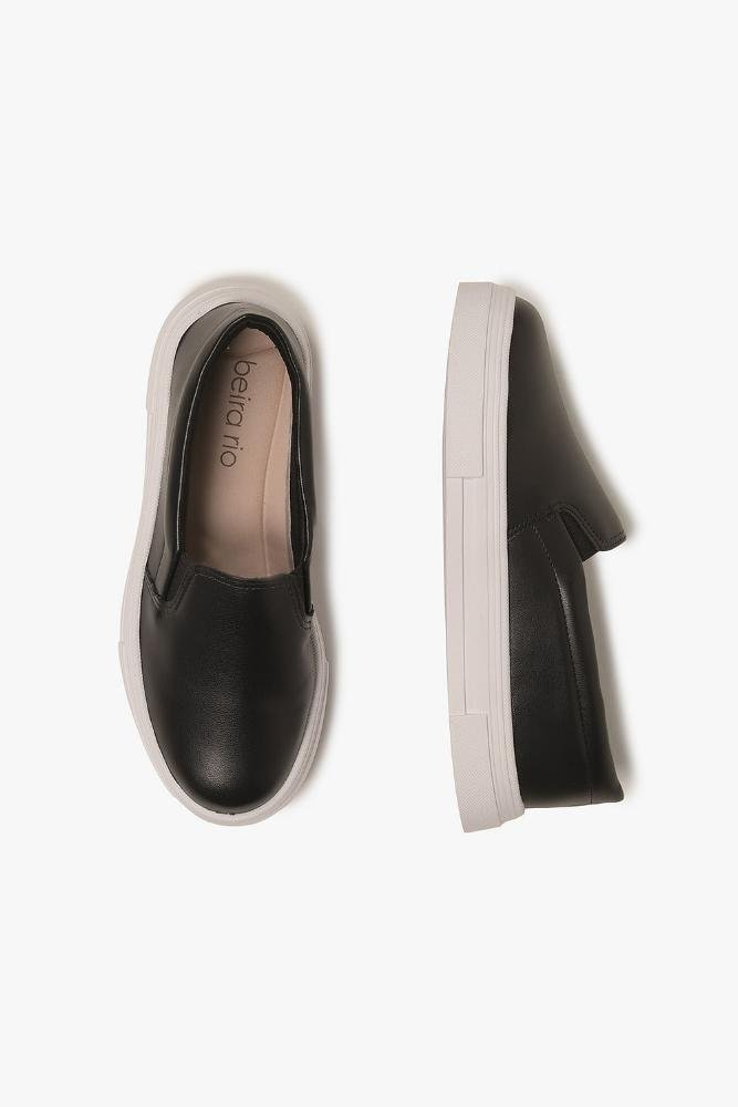 Tênis Feminino Slip On Beira Rio Paula Preto 3