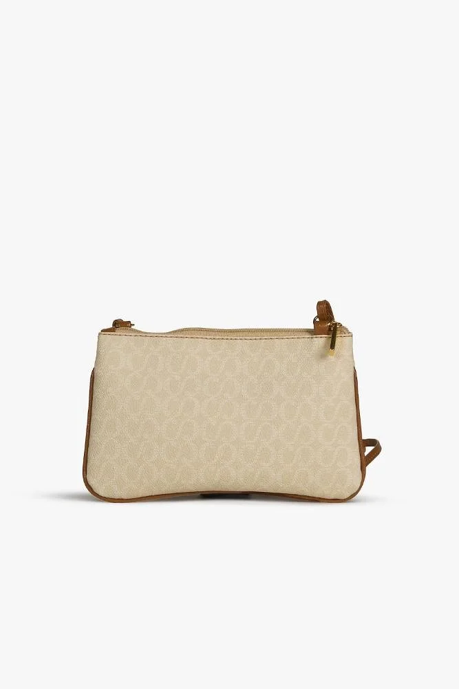 Bolsa Pequena Transversal Feminina Classe Canvas Off White 3