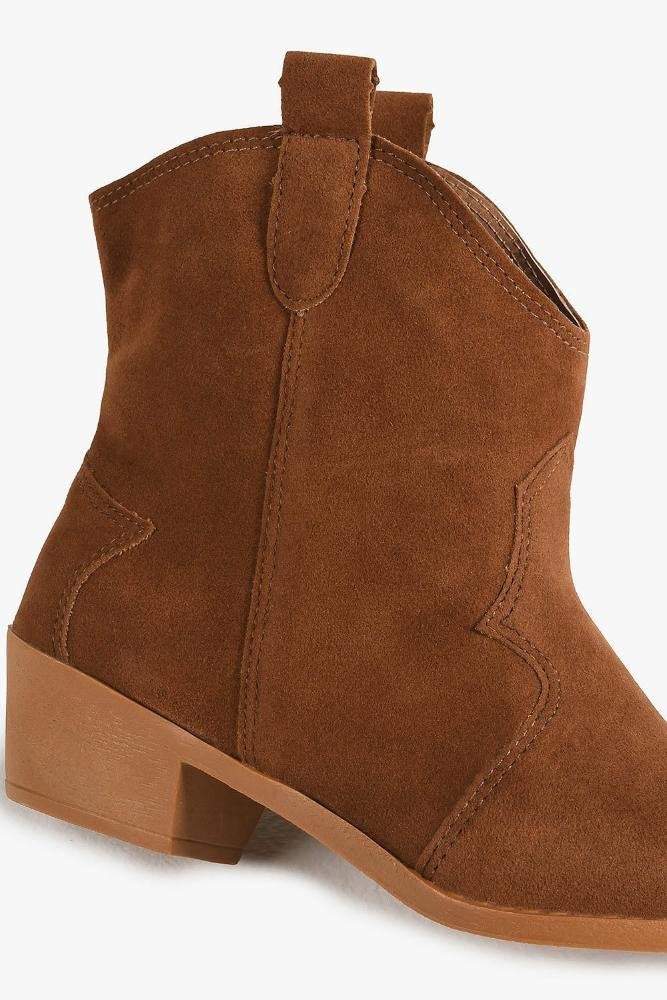 Bota Infantil Texana Cano Baixo Menina Fashion Vick Caramelo 2