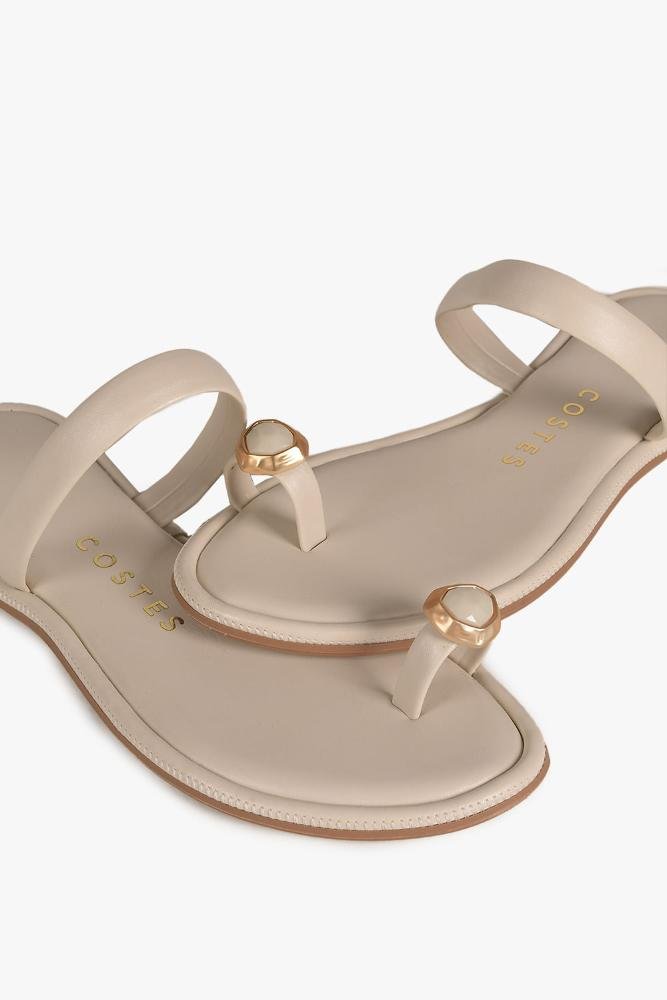 Rasteira Feminina Costes Yasmin Off White 2