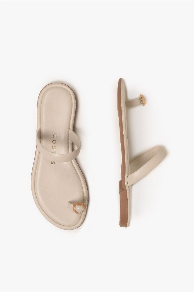 Rasteira Feminina Costes Yasmin Off White 3