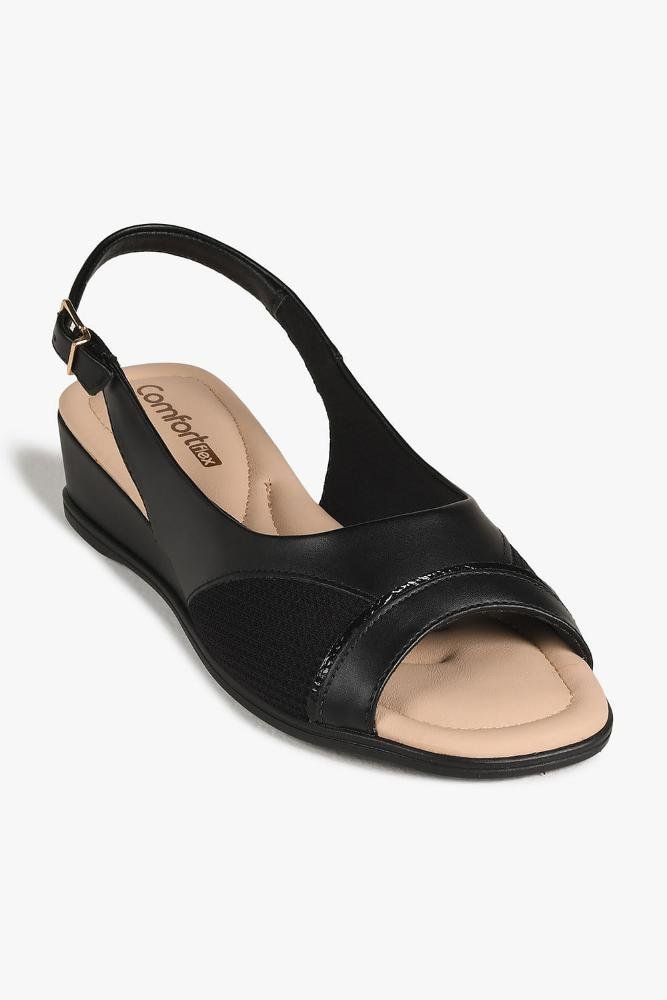 Conforto Feminino Anabela Comfortflex Raissa Preto 4