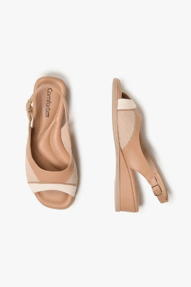 Conforto Feminino Anabela Comfortflex Raissa Bege 3