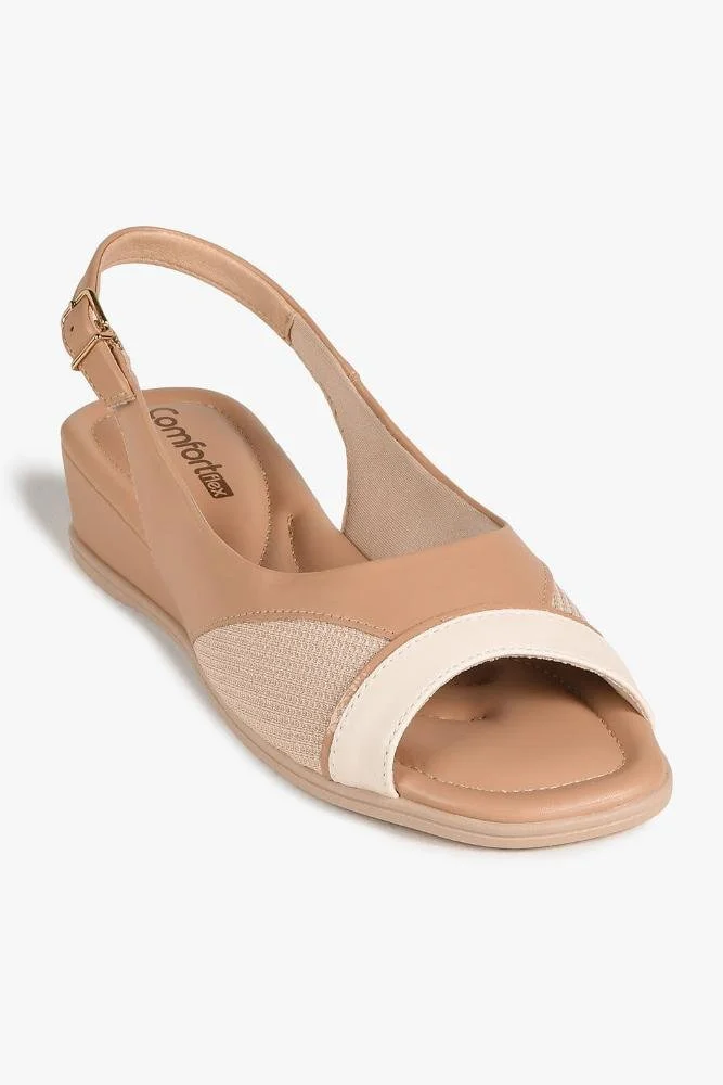 Conforto Feminino Anabela Comfortflex Raissa Bege 4