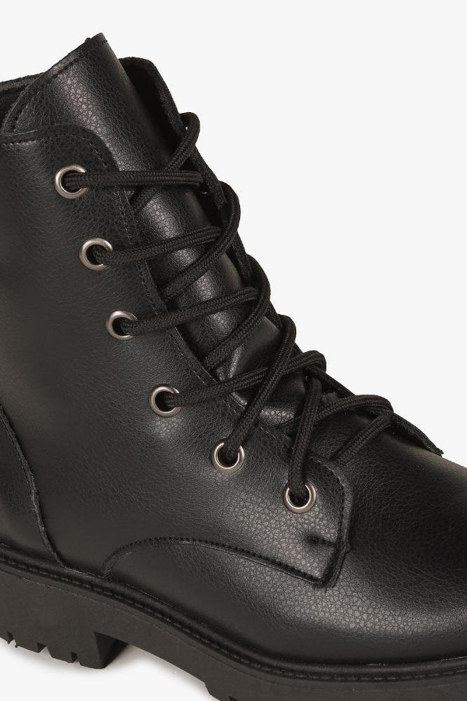 Bota Feminina Coturno Cortes Teodora Preto 2