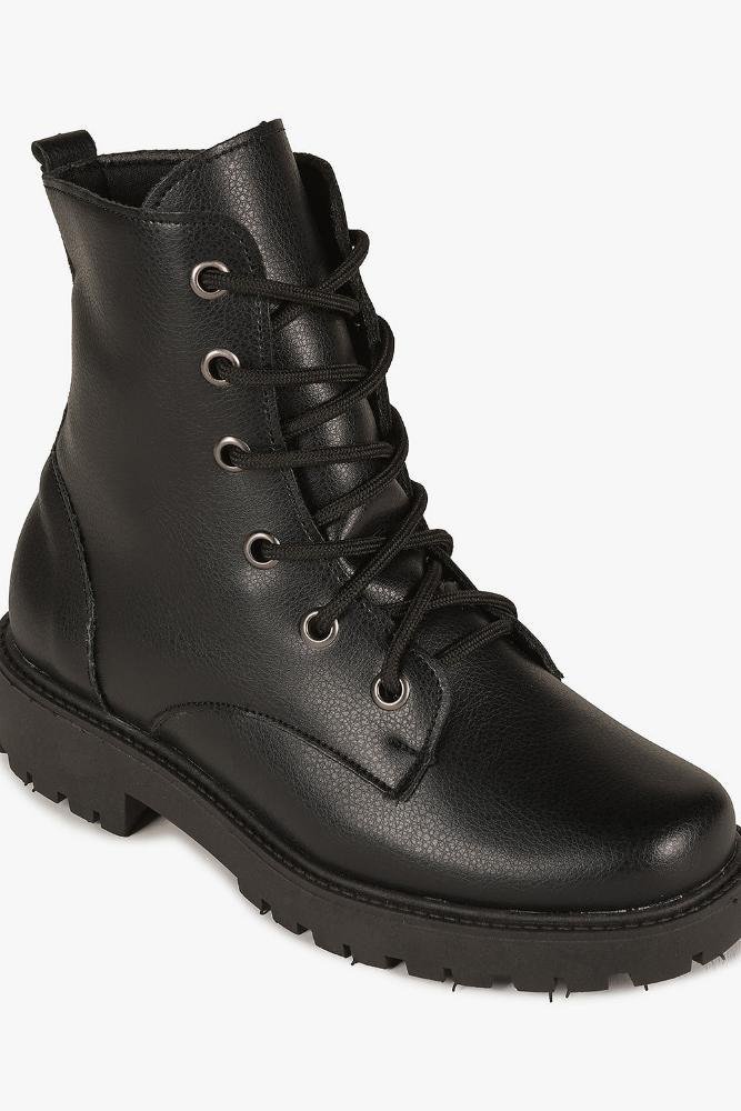 Bota Feminina Coturno Cortes Teodora Preto 4