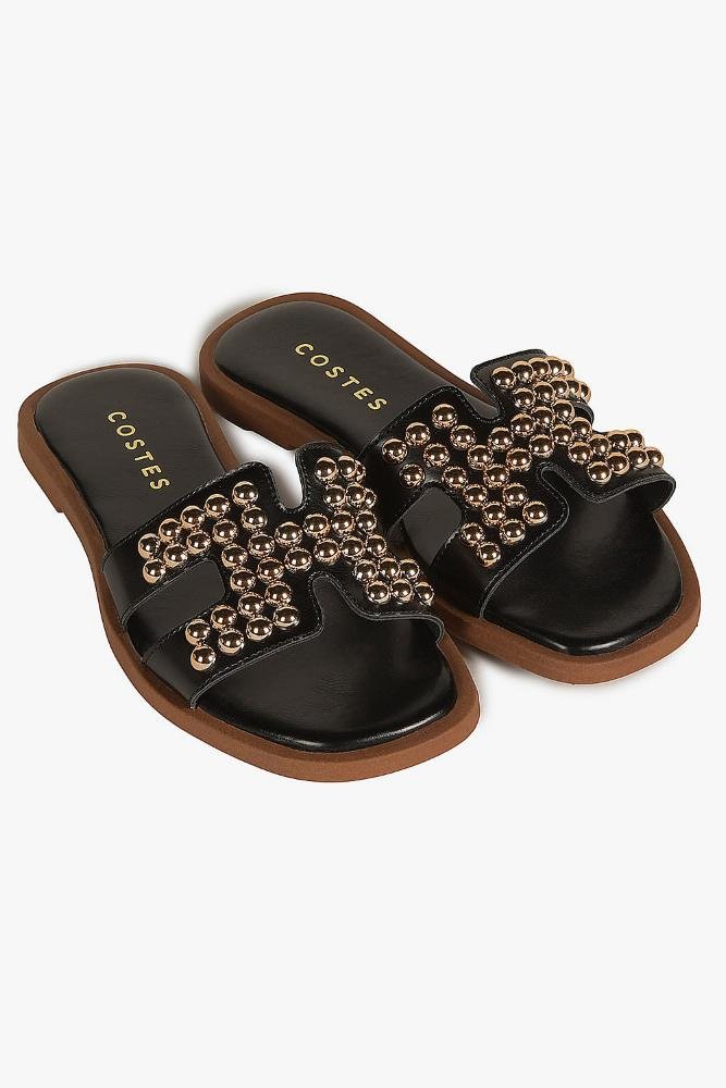 Rasteira Feminina Costes Heloise Preto 4