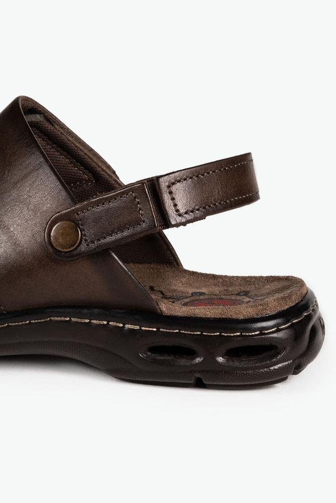 Sandália Masculina Pegada Cravo Marrom 4