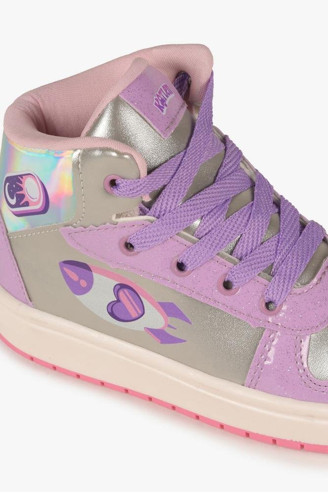 Tênis Infantil Danguinho Dos Rosa Katlen Prata/Roxo 2