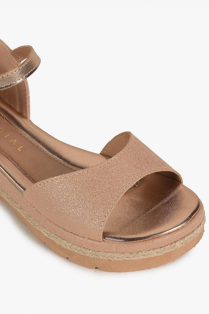 Sandália Infantil Anabela Menina Fashion Lyne Cobre 2
