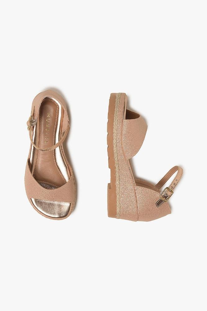Sandália Infantil Anabela Menina Fashion Lyne Cobre 3
