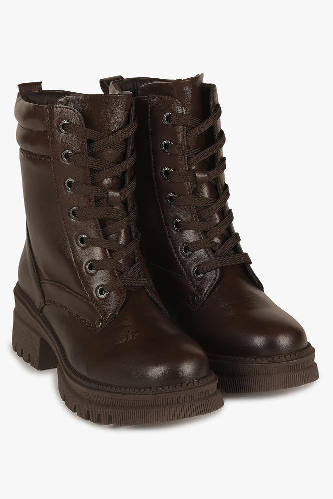 Bota Feminina Coturno Mooncity Abgail Marrom 4