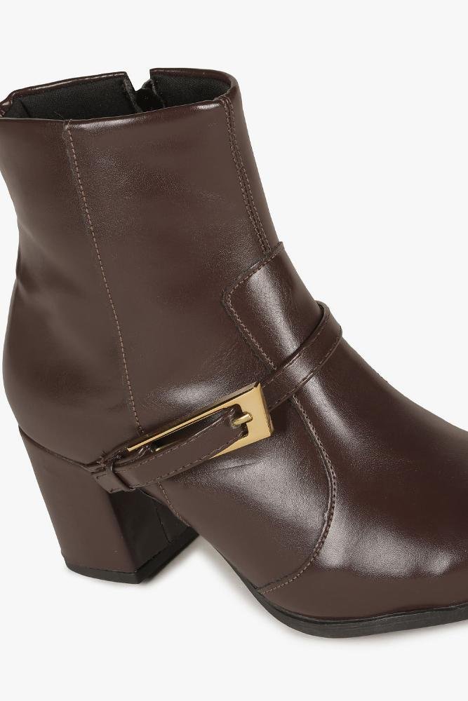 Bota Feminina Cano Médio Costes Dalas Café 2