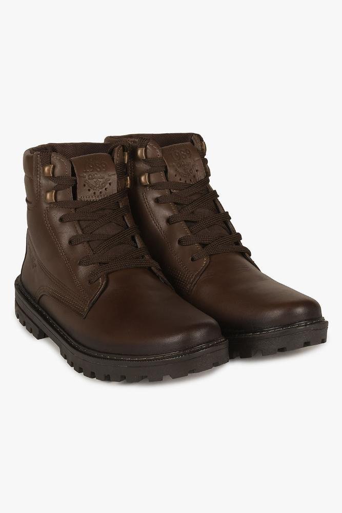 Bota Masculina Coturno Pegada Pinhão Marrom 4