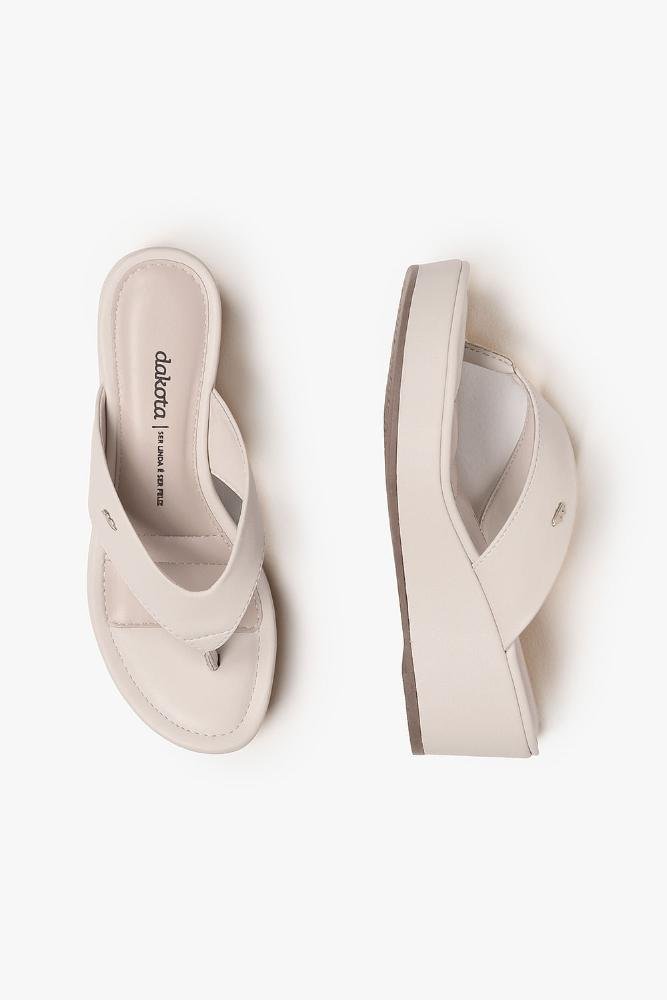 Tamanco Feminino Salto Alto Dakota Maruane Off White 3