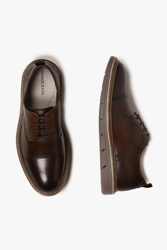 Sapato Casual Masculino Democrata Jeff Caramelo 3