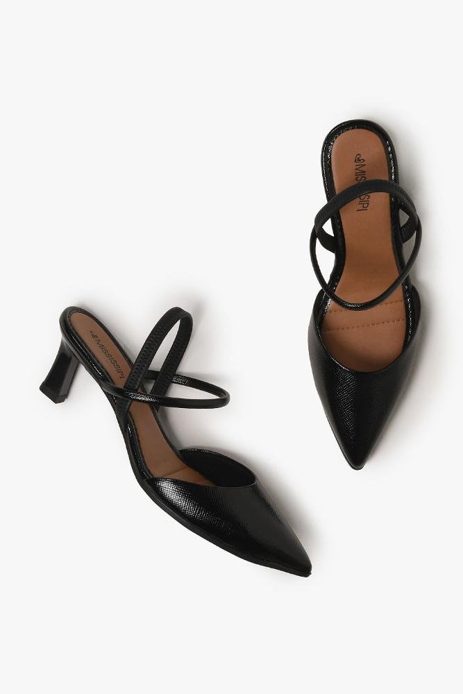 Scarpin Feminino Slingback Mississipi Laila Preto 3