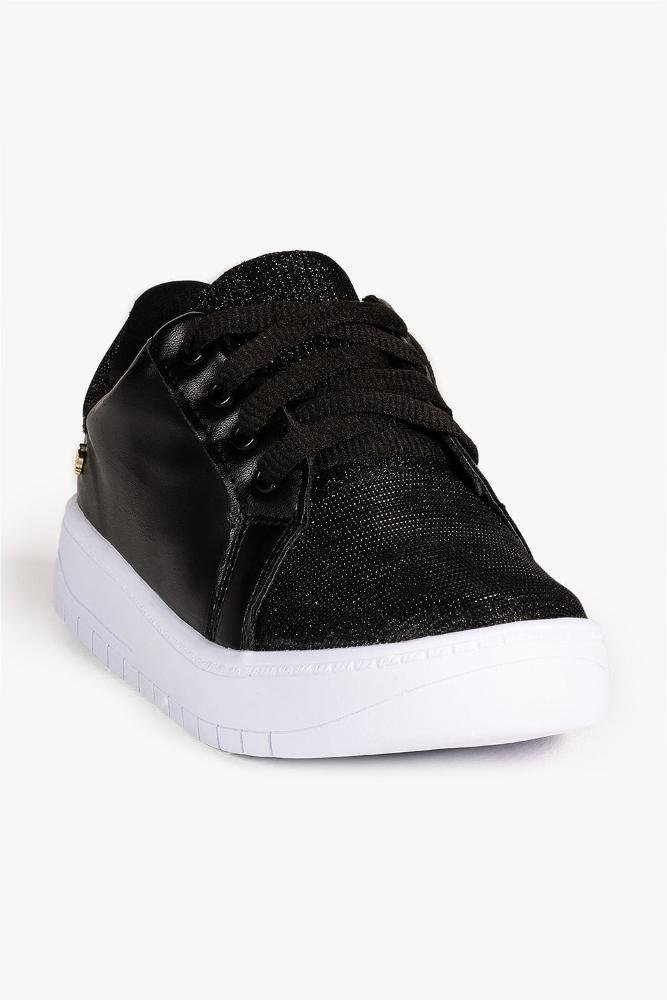 Tênis Infantil Menina Fashion Tay Preto 4