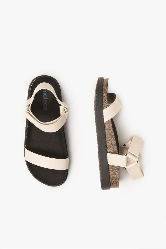 Papete Feminina Moleca Anna Off White 3