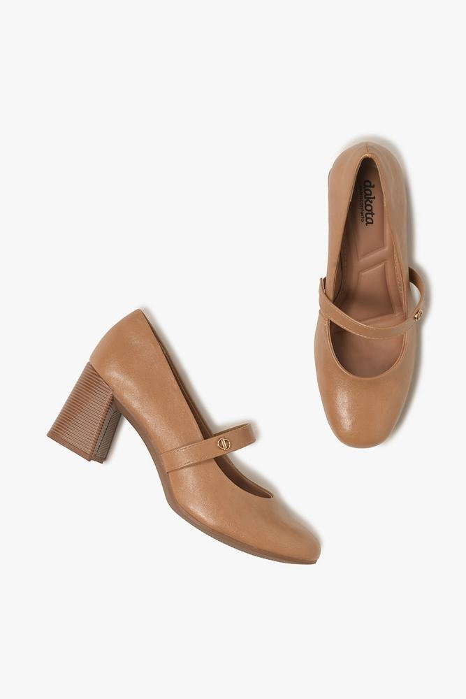 Sapato Feminino Boneca Dakota Barbara Bege 3