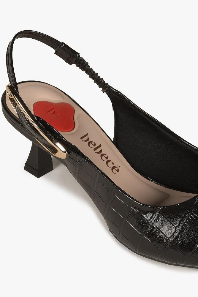 Scarpin Feminino Slingback Bebecê Dawn Preto 2