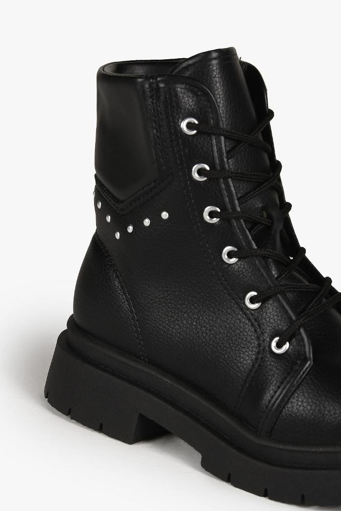 Bota Infantil Coturno Cano Curto Molekinha Klear Preto 2