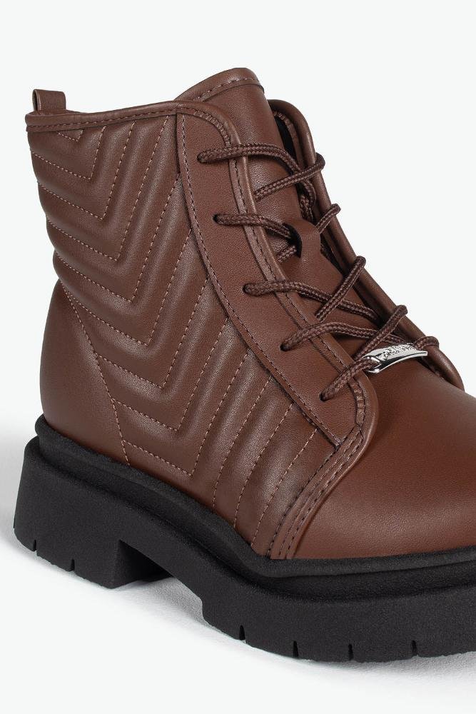 Bota Infantil Coturno Cano Curto Molekinha Mirian Caramelo 2