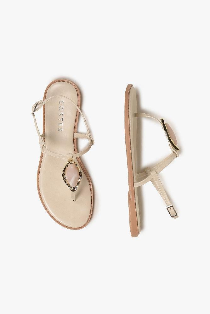 Rasteira Feminina Costes Phelicia Off White 3