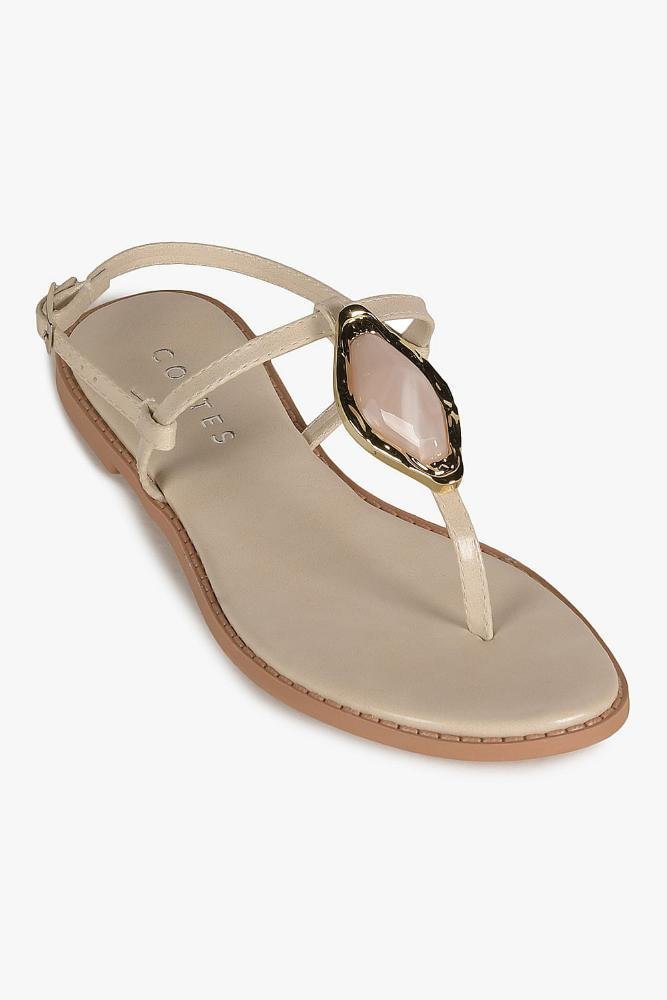 Rasteira Feminina Costes Phelicia Off White 4