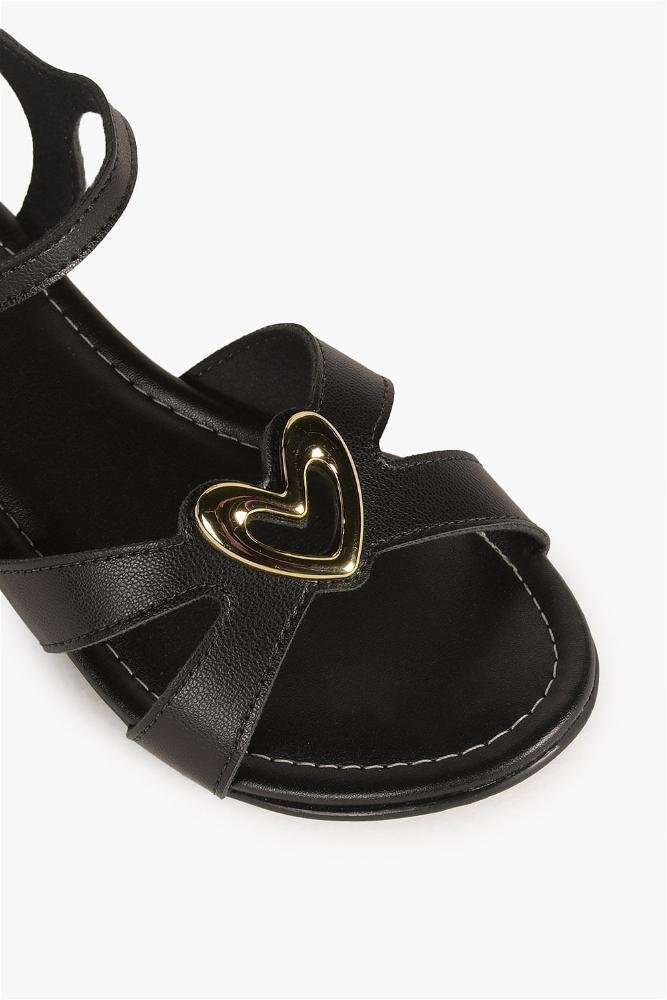 Sandália Infantil Salto Baixo Molekinha Lis Preto 2