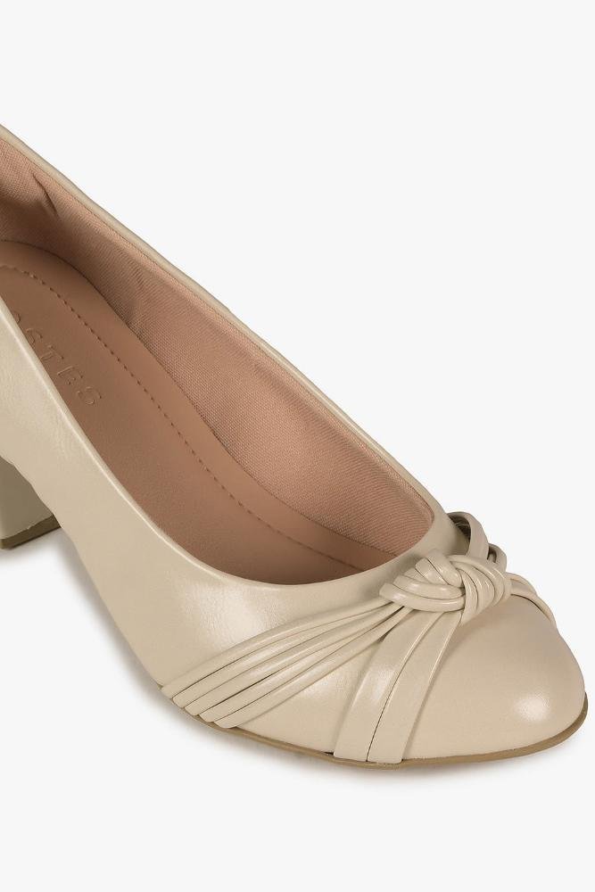 Sapato Feminino Salto Médio Costes Corina Off White 2